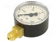 Manometer; 0÷2.5bar; G 1/4",bottom connection; 50mm; plastic PNEUMAT