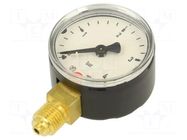Manometer; 0÷4bar; G 1/4",bottom connection; 50mm; Temp: -20÷60°C PNEUMAT