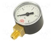 Manometer; 0÷4bar; G 1/8",bottom connection; 40mm; Temp: -20÷60°C PNEUMAT