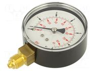 Manometer; 0÷6bar; G 1/4",bottom connection; 63mm; Temp: -20÷60°C PNEUMAT