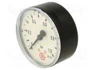 Manometer; 0÷1bar; G 1/4",rear connection; 63mm; Temp: -20÷60°C PNEUMAT