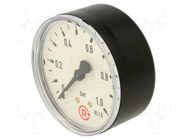 Manometer; 0÷1bar; G 1/4",rear connection; 63mm; Temp: -20÷60°C PNEUMAT