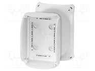 Enclosure: junction box; X: 130mm; Y: 180mm; Z: 77mm; IP66; grey HENSEL