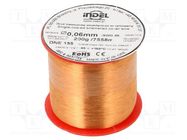 Coil wire; single coated enamelled; 0.06mm; 0.2kg; -65÷155°C INDEL