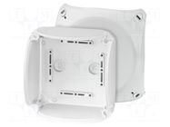 Enclosure: junction box; X: 130mm; Y: 130mm; Z: 77mm; IP66,IP67; grey HENSEL