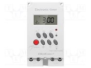 Programmable time switch; for DIN rail mounting; LCD; 50÷60Hz QOLTEC