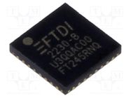 IC: interface; USB-FIFO; Full Speed; 3.3÷5.25VDC; in-tray; QFN32 FTDI