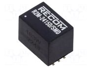 Converter: DC/DC; 2W; Uin: 9÷36VDC; Uout: 15VDC; Uout2: 15VDC; SMT RECOM
