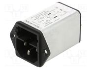 Connector: AC supply; socket; male; 10A; 250VAC; IEC 60320; C14 (E) SCHURTER