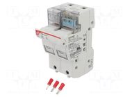 Fuse holder; 14x51mm; for DIN rail mounting; 50A; 690VAC; Poles: 2 DF ELECTRIC