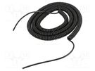 Wire: coiled; 2x0.22mm2; unshielded; PUR; black; 300V; 1.5m; 6m SIMECH