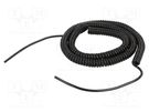 Wire: coiled; 2x0.35mm2; unshielded; PUR; black; 300V; 1m; 4m SIMECH