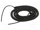 Wire: coiled; 2x0.35mm2; unshielded; PUR; black; 300V; 1.5m; 6m SIMECH