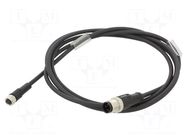 Cable: for sensors/automation; M12,M8; PIN: 3; 2m; plug; 60VAC; 3A LAPP