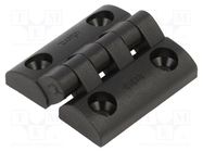 Hinge; Width: 38.5mm; technopolymer PA; black; H: 39.5mm ELESA+GANTER