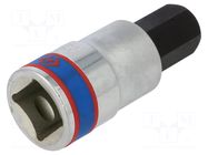 Socket; socket spanner; HEX 19mm; 3/4"; Socket bit length: 80mm KING TONY