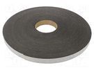 Tape: sealing; W: 20mm; L: 30m; Thk: 2mm; grey; rubber hot-melt; 130% 