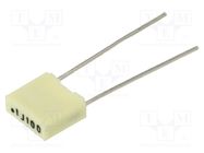 Capacitor: polyester; 100nF; 63VAC; 100VDC; 5mm; ±5%; 7.2x6.5x2.5mm KEMET