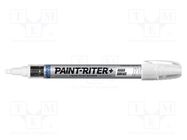 Marker: with liquid paint; white; PAINTRITER+ XT; Tip: round MARKAL