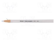 Marker: pencil; white; CHINA MARKER; Tip: cone MARKAL