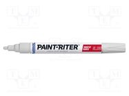 Marker: with liquid paint; white; PAINTRITER SL100; Tip: round MARKAL