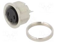 Connector: M16; socket; female; PIN: 2; 7A; 150V; soldering; straight BINDER