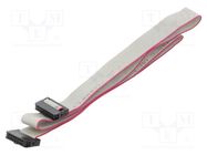 Ribbon cable with IDC connectors; Cable ph: 1mm; 0.6m; 14x28AWG CONNFLY