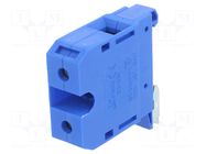 Splice terminal: rail; 125A; 690V; screw terminal; blue; polyamide POKÓJ