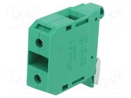 Splice terminal: rail; 125A; 690V; screw terminal; green; 4÷35mm2 POKÓJ