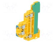 Splice terminal: rail; 32A; screw terminal; yellow-green; W: 6.4mm POKÓJ