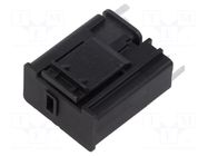 Fuse holder; 5x20mm; snap-fastener; black; Fusedrawer 3; ways: 2 SCHURTER