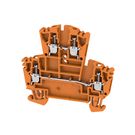 Multi-tier modular terminal, Screw connection, 2.5 mm², 400 V, 24 A, Number of levels: 2, orange Weidmuller
