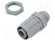 Straight terminal connector; Thread: PG,outside; polypropylene HELLERMANNTYTON