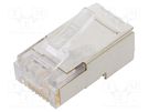 Plug; RJ45; PIN: 8; Cat: 5e; shielded; Layout: 8p8c; for cable; IDC BEL FUSE