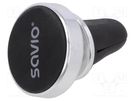 Car holder; silver; air vent; Features: magnetic holder SAVIO