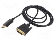 Cable; DVI-D (18+1) plug,HDMI plug; Len: 1.5m; black; 30AWG SAVIO