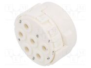 Connector: M23; contact insert; PIN: 6; male; for cable; 20A; 300V HUMMEL