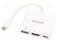 Adapter; USB 3.0; 5Gbps; Standard: Power Delivery SAVIO