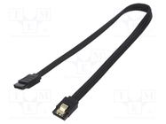 Cable: SATA; SATA plug,both sides; 0.5m; SATA III; black; 6Gbps SAVIO