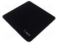 Mouse pad; black; 250x250x2mm; TURBO DYNAMIC SAVIO