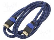 Cable; HDMI 2.0; HDMI plug,both sides; textile; Len: 1.8m; 30AWG SAVIO