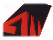 Mouse pad; black,red; 450x450x3mm SAVIO