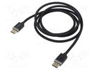 Cable; DisplayPort 1.4; DisplayPort plug,both sides; textile; 2m SAVIO