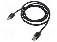 Cable; DisplayPort plug,both sides; textile; DisplayPort 1.4 SAVIO