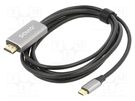 Adapter; HDCP 2.3,HDMI 2.0,USB 3.1; HDMI plug,USB C plug; 2m SAVIO