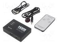 Switch; Support: 3D,Full HD 1080p; black; Out: HDMI socket SAVIO