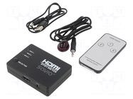 Switch; 3D,Full HD 1080p; black; Input: DC socket,HDMI socket x3 SAVIO