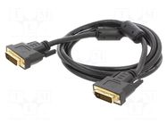 Cable; DVI-D (24+1) plug,both sides; Len: 1.8m; black; dual link SAVIO