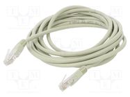 Patch cord; U/UTP; 5e; grey; 3m; RJ45 plug,both sides; 26AWG SAVIO