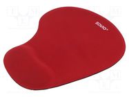 Mouse pad; red; Features: gel SAVIO